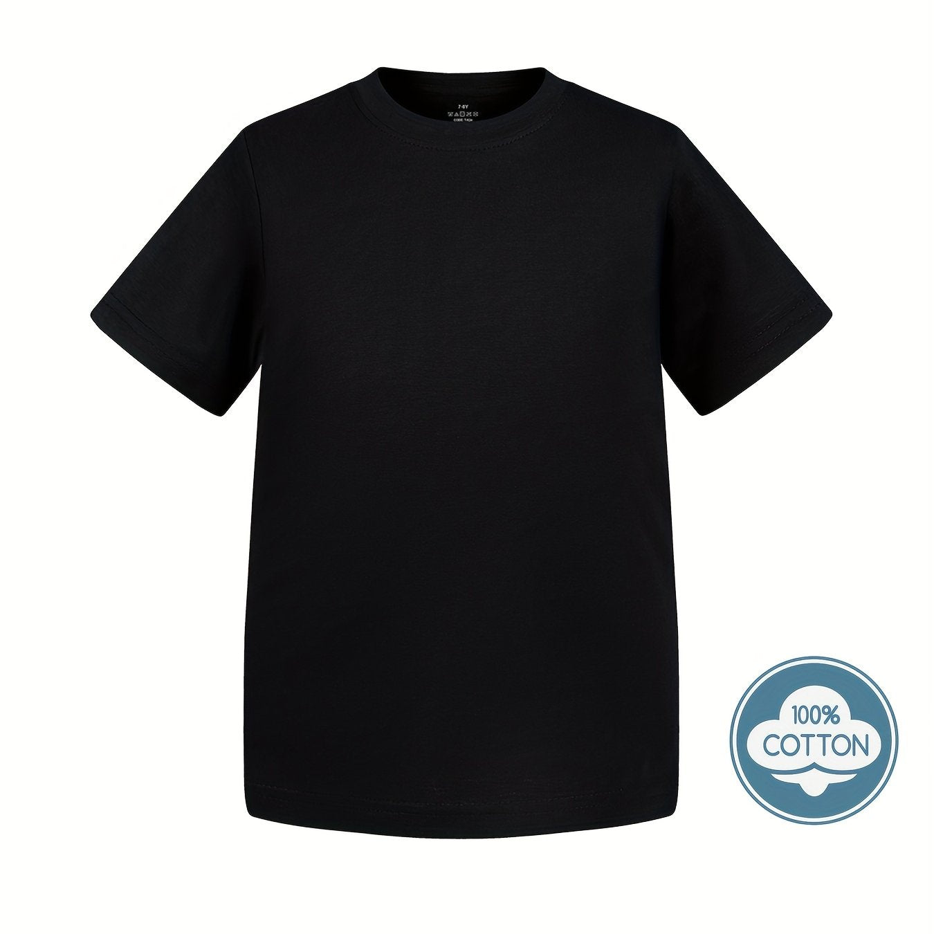 Kid's Solid Color T-shirt, Casual Short Sleeve Top, Boy's Tee For Summer