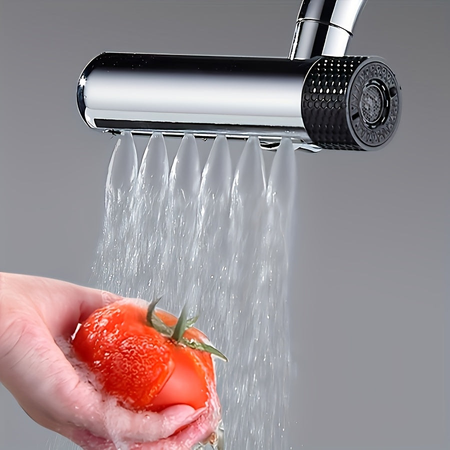 Modern 360° Rotating Faucet Nozzle Replacement Parts with 6 Spray Modes for Kitchen Sink, Metal and Plastic Materials, Splash-Proof Design, A Great Gift Idea