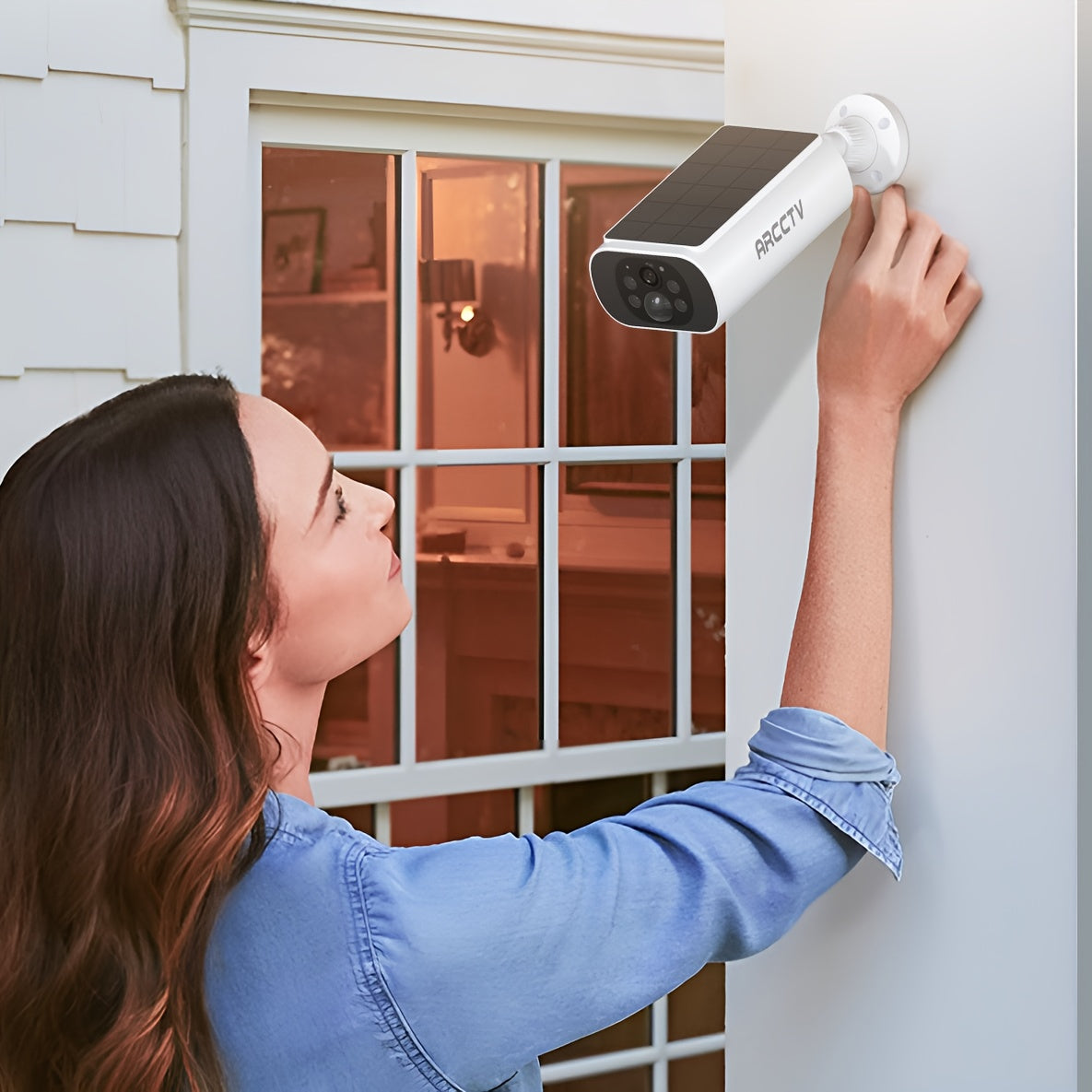 Solar Security Cameras Wireless Outdoor, 4 Cam-Kit, 4MP Solar Security Camera Wireless System, Color Night Vision, Motion Detection, No Monthly Fee, 64GB Memory Card, Outdoor Surveillance, Property Protection, Wireless Setup,