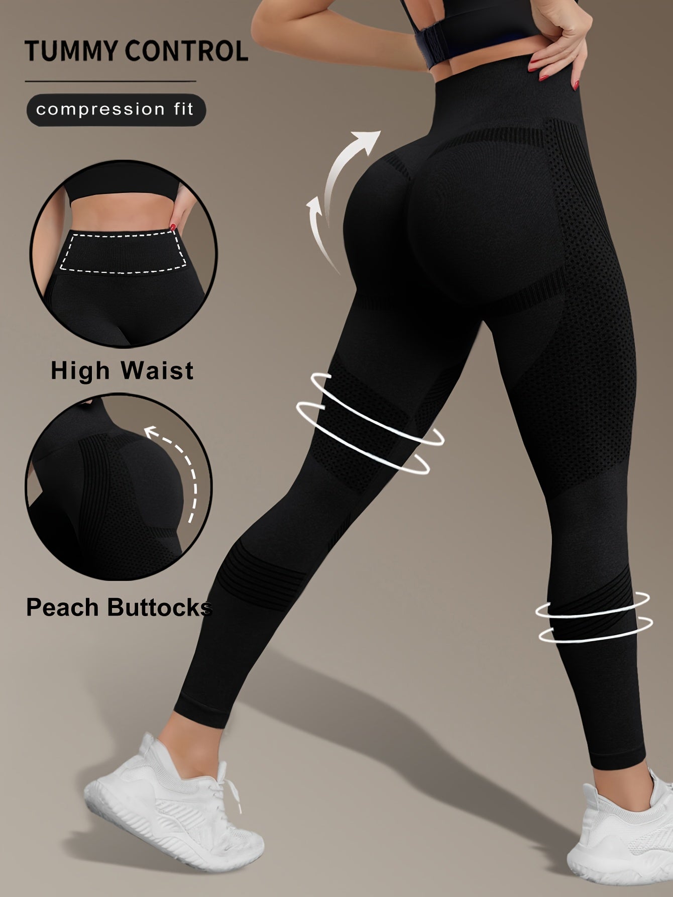 Women's High-Waist Seamless Yoga Leggings - Quick Dry, Stretchy Activewear Pants for Fitness & Training