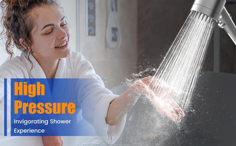 1pc Ion Drops Shower Head, 2025 New Iondrops Filtered Shower Head with Handheld Filtered Shower with Hose Adjustable Settings