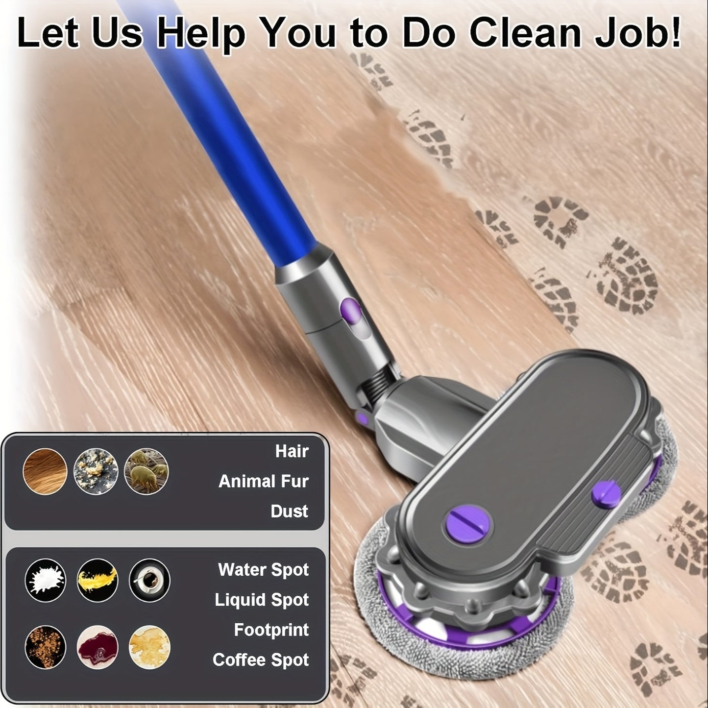 New mop attachment for Dyson V7 V8 V10 V11 V15 vacuum cleaner electric mop head