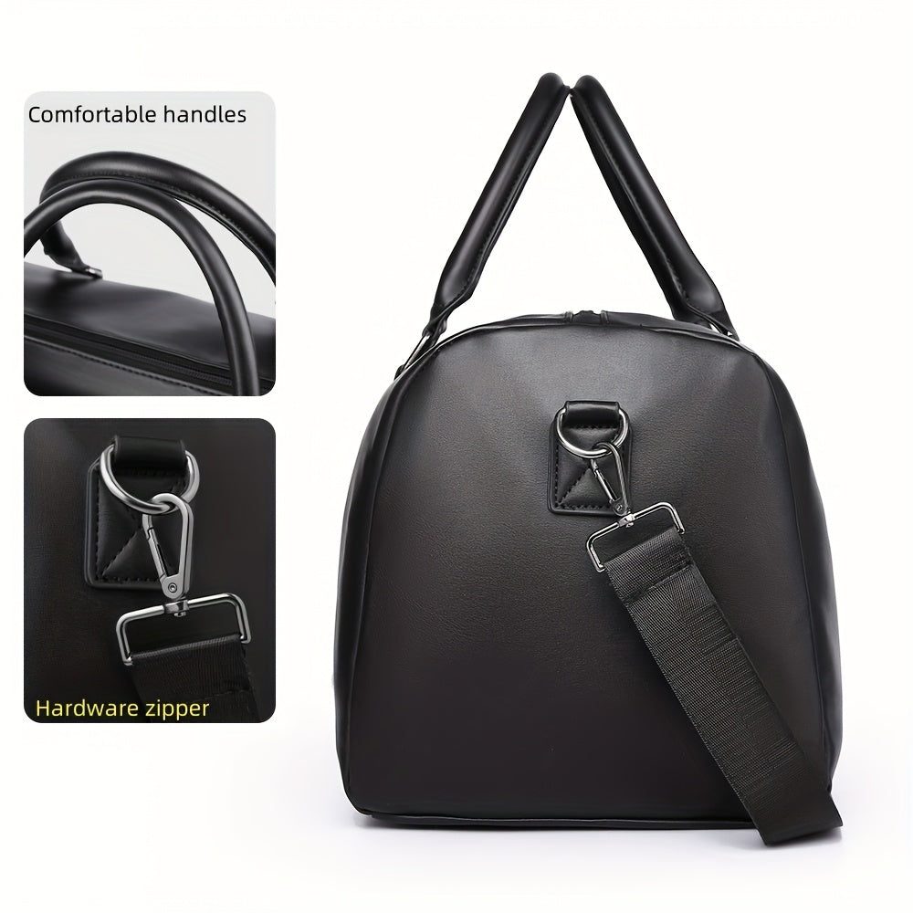 1pc 20-35L Multi-Functional Business Casual Travel Bag - Large Capacity Convertible Shoulder Crossbody Handbag, Durable Gym Sports Bag with Secure Zipper Compartments & Adjustable Straps for Travel, Fitness, Daily Commute (De