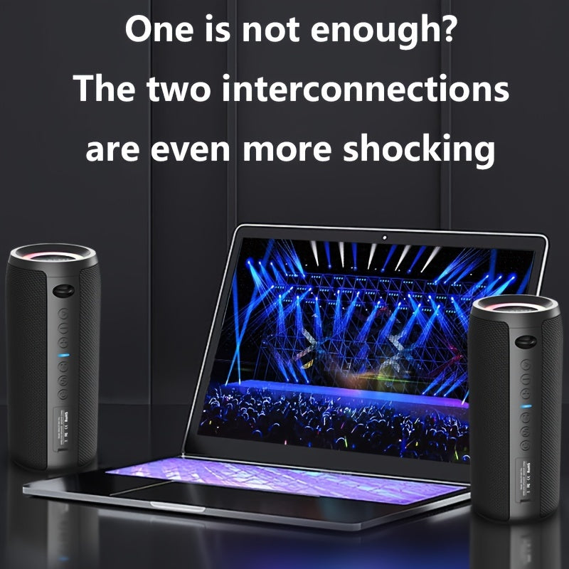 ZEALOT S51 Pro Wireless Speakers, Outdoor Portable Subwoofer Speaker, Wireless Speaker, Dual Pairing, Booming Bass, Charging Cable And Aux Cable, Connect with Mobile Phone/Tablet/TV, for Home, Car, Outdoor, Camping