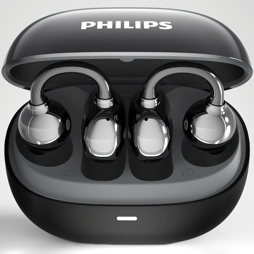 New Philips BT5.4 Earphones Wireless Sport Headphone Earbuds Touch Controlg Earclip Air Conduction Open Ear HiFi Sound 18 Hours Battery Life-TAT3469