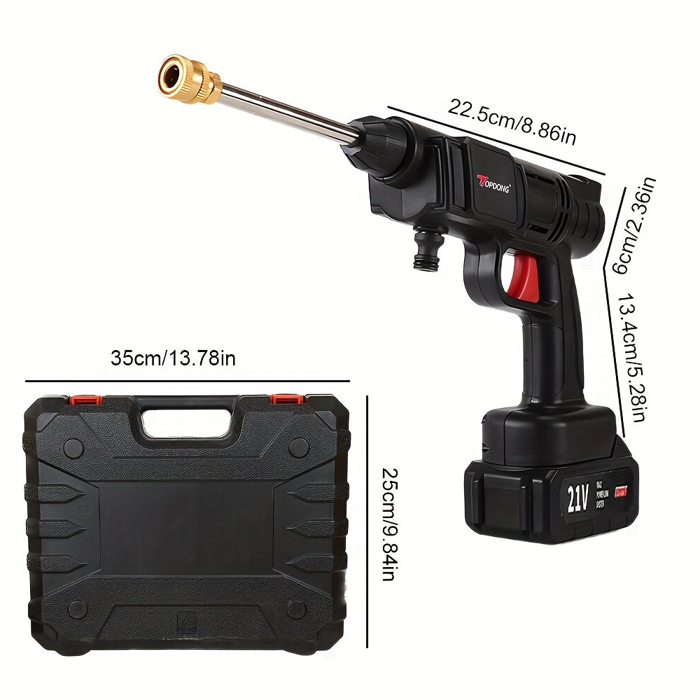 Lavadora de Alta Pressão Portátil 21V com 2 Baterias 1500mAh