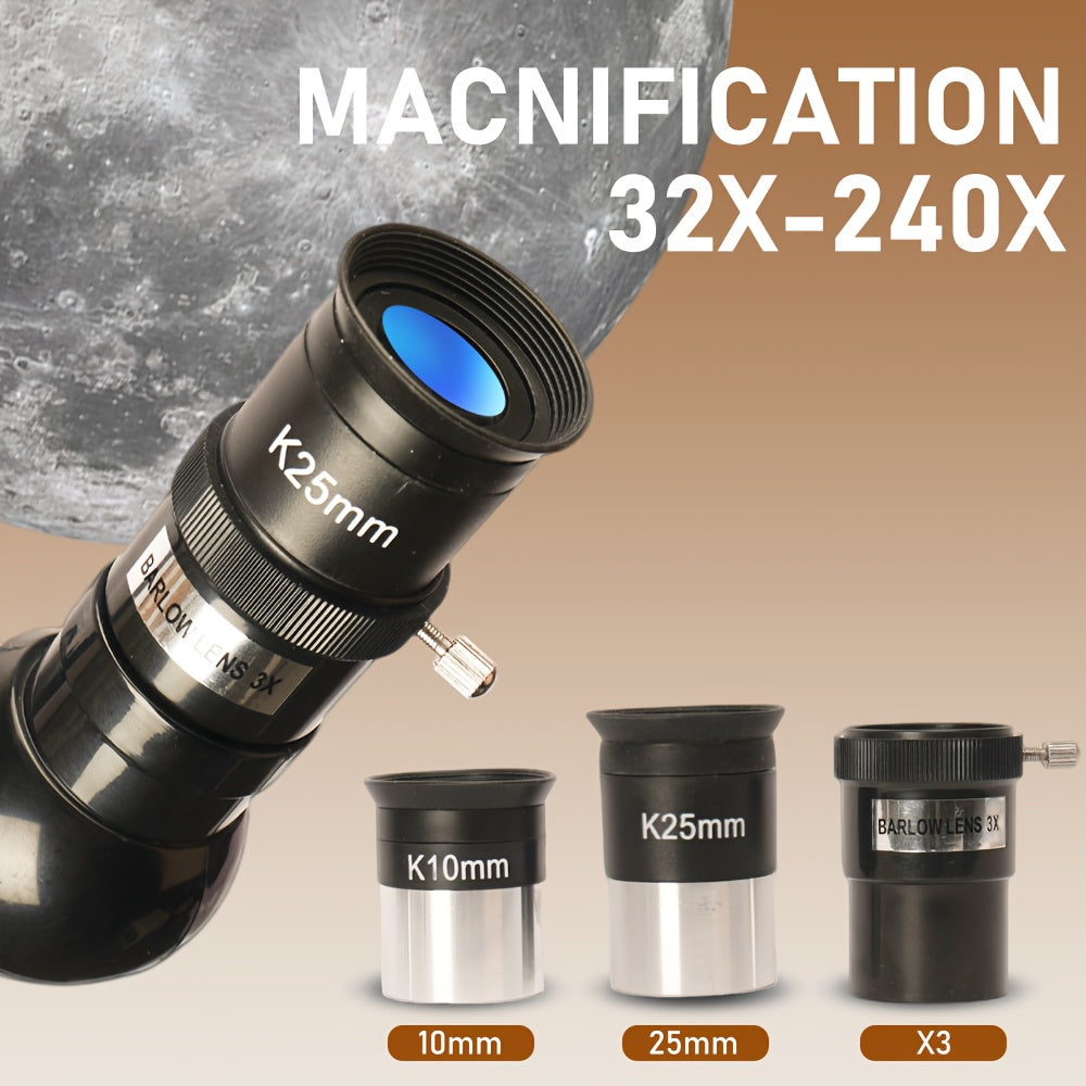 Telescope, 90mm Aperture 800mm Telescopes for Adults Astronomy, Portable Professional Refractor Telescope for Beginners, with Stainless Tripod & Phone Adapter, Carry Bag