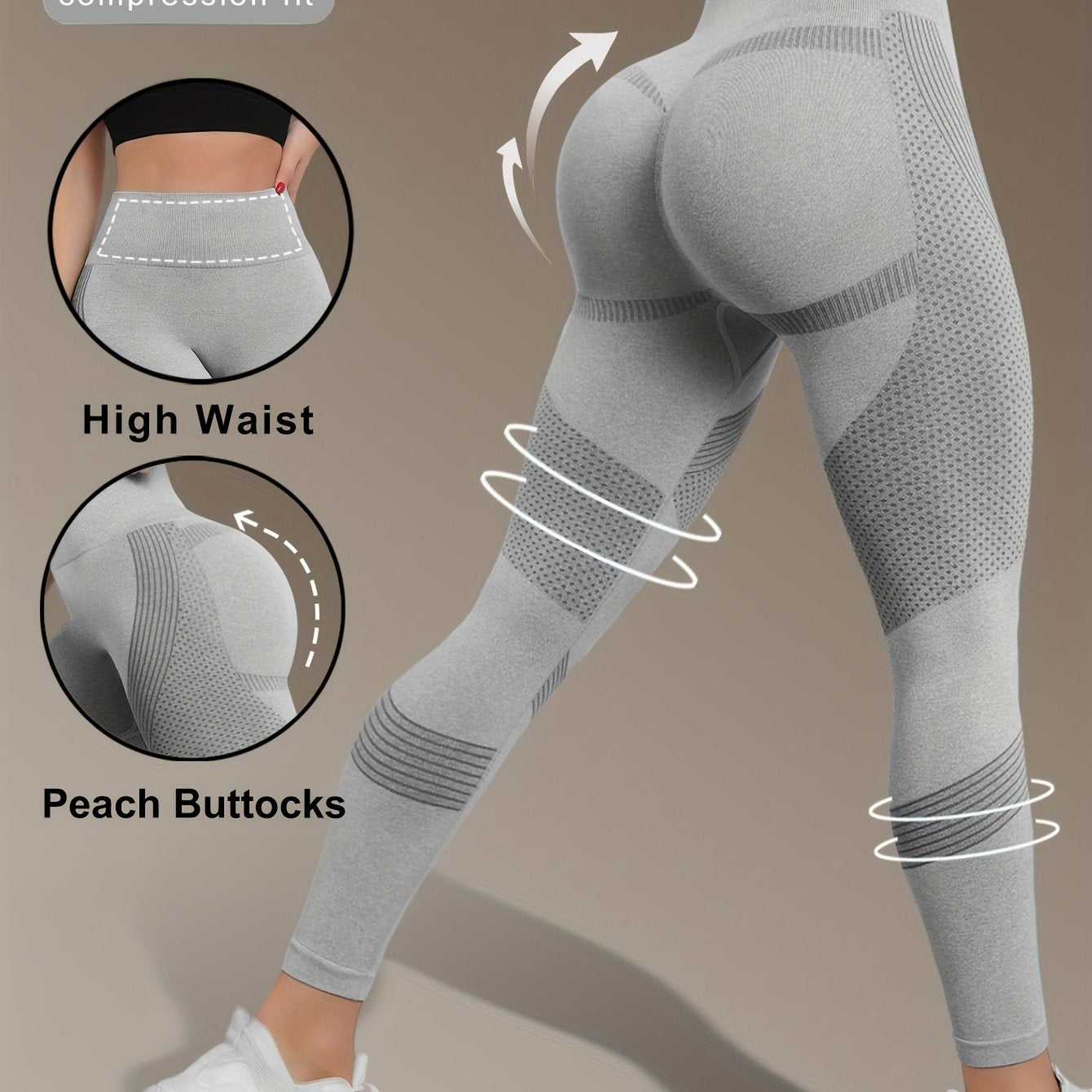 Women's High-Waist Seamless Yoga Leggings - Quick Dry, Stretchy Activewear Pants for Fitness & Training