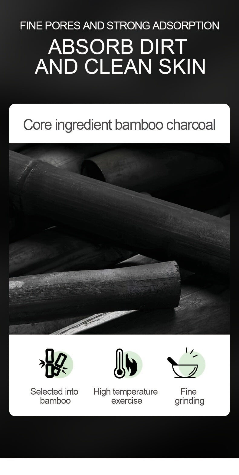 1/2pcs Bamboo Charcoal Peel Off Cleansing Mud Mask, Blackhead Cleansing, Pore Cleanser, Great For Oily Skin, Face Mask For Women And Men