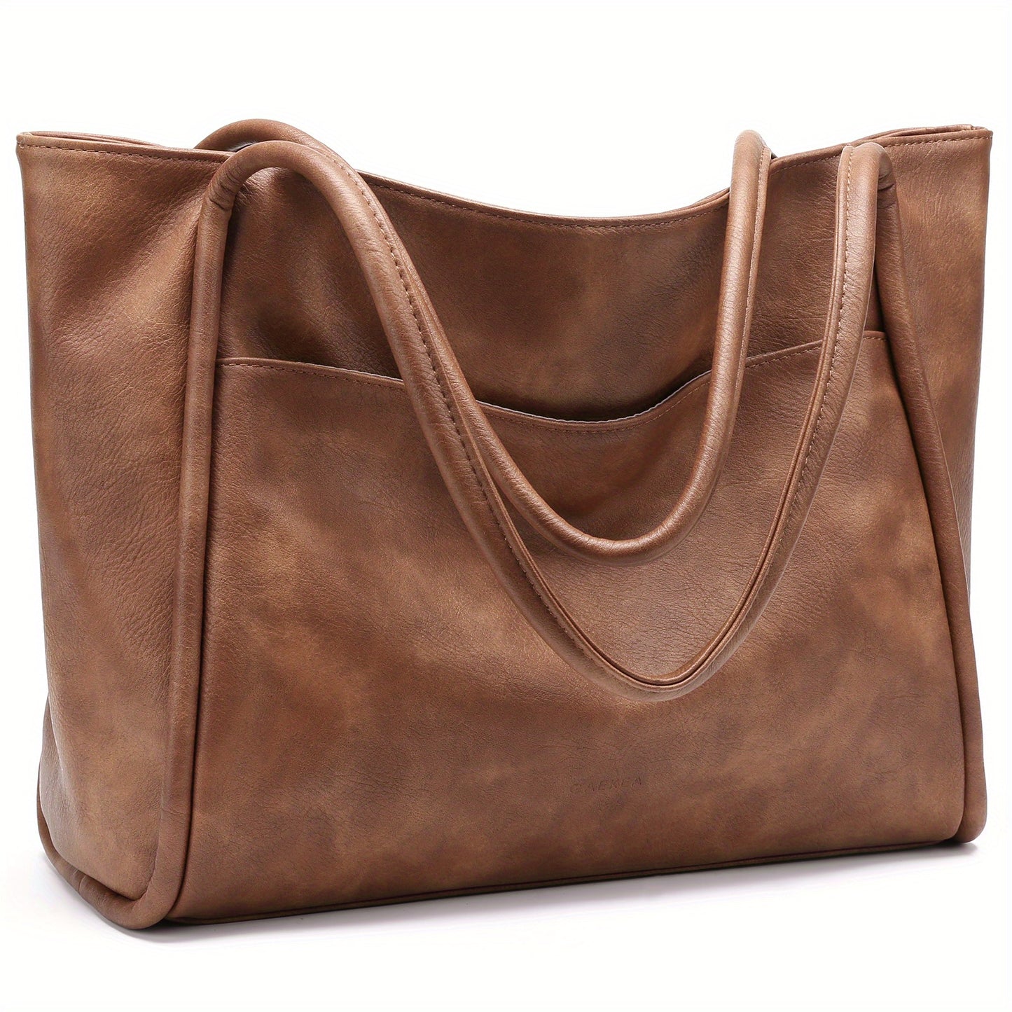 Vintage Light Brown Women's Tote Bag, Large Capacity Multi-Functional    for Daily Commute
