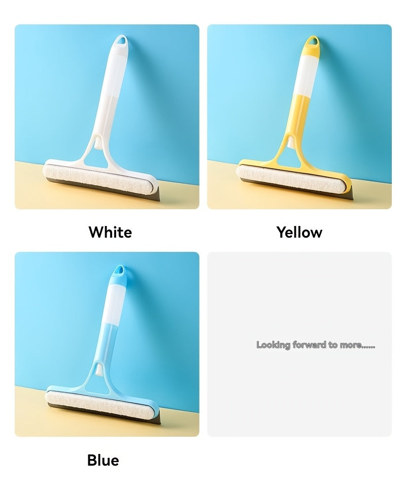 3-In-1 Multi-Functional Glass Cleaning Tool with Sprinkler, Polypropylene (PP) Plastic, for Bathroom, Kitchen, Living Room, Bedroom, Toilet - Efficient Mirror And Window Scraper