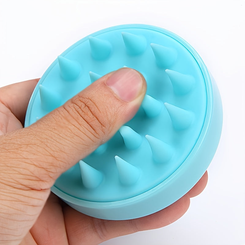 Soft Silicone Bristles Hair Care Head Brush - Massage & Exfoliate Your Scalp for a Healthy, Dandruff-Free Look!
