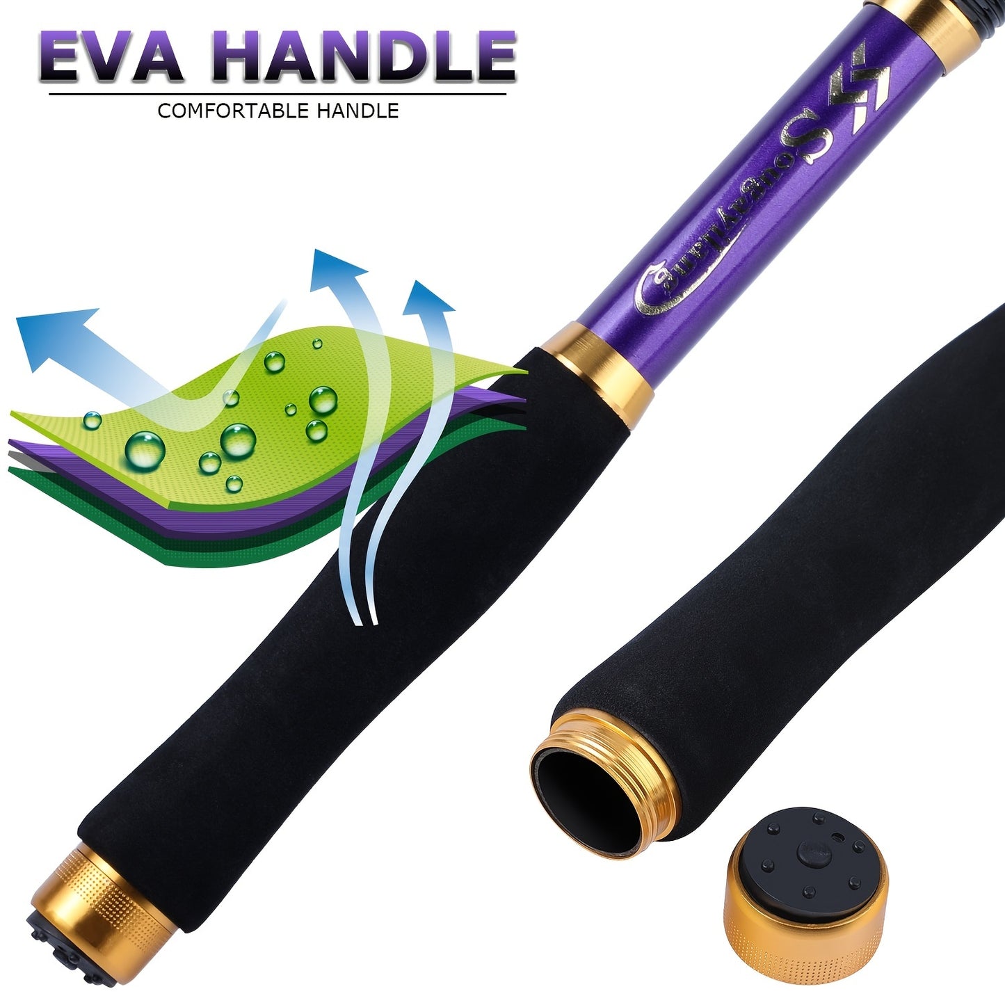 Sougayilang Telescopic Fishing Rod: Portable & Compact Design For Saltwater Fishing On The Go!