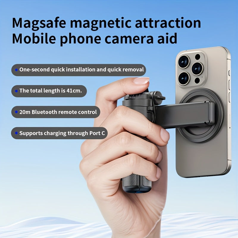 Bastão de Selfie Magnético Portátil com Controlo Remoto