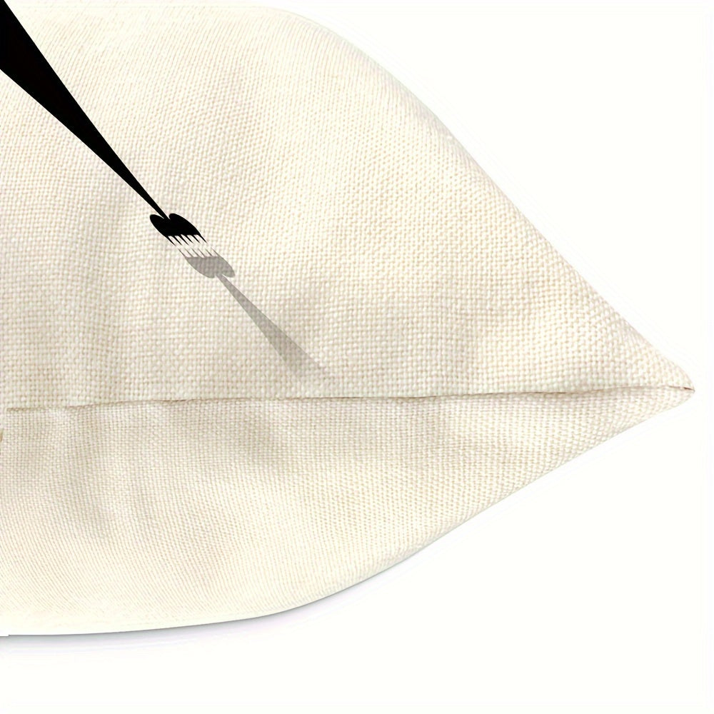 4pcs Playful Black Cat Throw Pillow Covers | Boho Chic Decorative Cushion Covers, 44.96x44.96 cm, Polyester with Zip Closure | Ideal for Sofa, Bedroom, Office & Farmhouse | Hand Washable, Paisley Pattern, Decorative Pillows