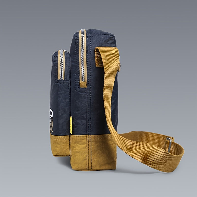 Phidudu Men's Single Shoulder Bag Fashion Casual Crossbody Oxford Cloth Outdoor Small Backpack Korean Style Trendy Bag