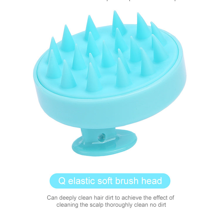 Soft Silicone Bristles Hair Care Head Brush - Massage & Exfoliate Your Scalp for a Healthy, Dandruff-Free Look!