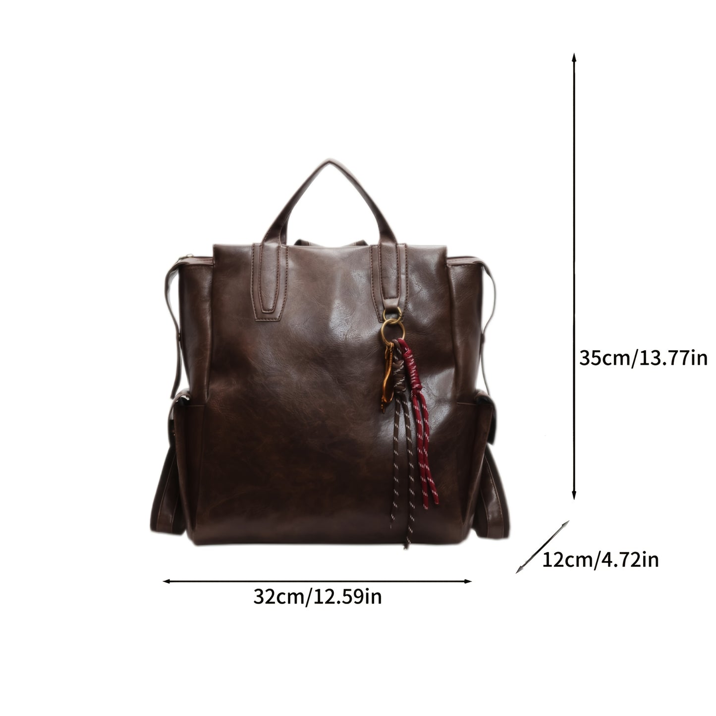 Women's Vintage Backpack - Large Capacity Laptop Backpack with Adjustable Padded Straps, Golden-Tone Hardware & Zipper Closure, Brown/Black/Coffee Brown Tote Backpack for Work, School, Travel - Stylish & Durable Everyday Carr