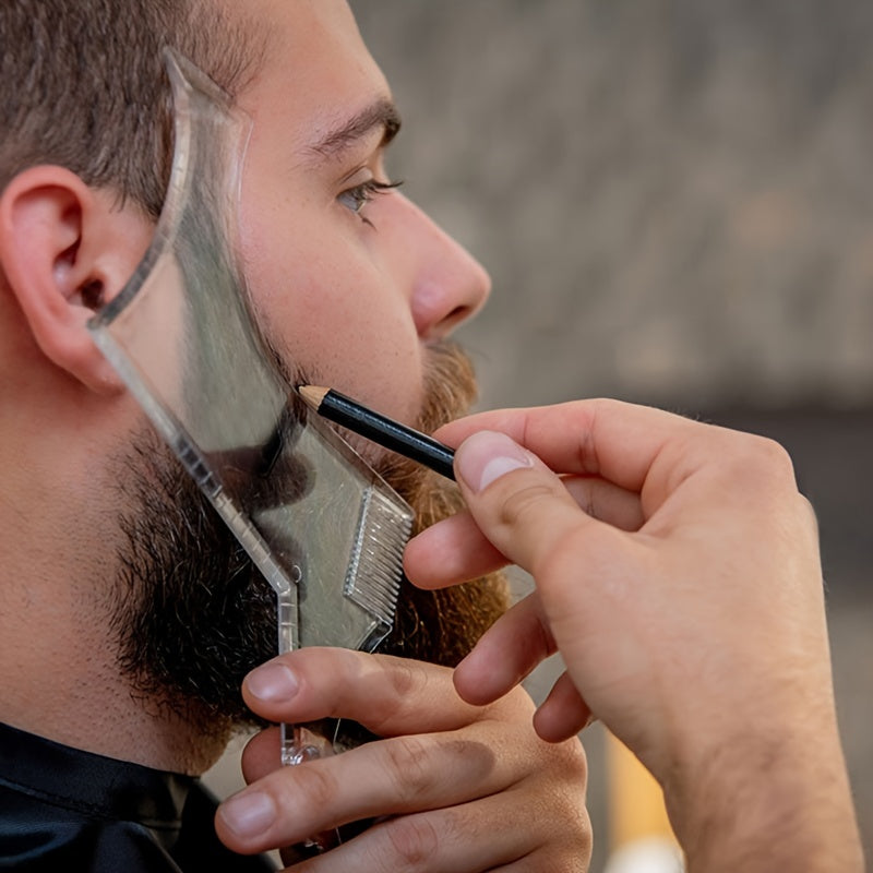 1pc Beard Ruler, Beard Styling Tool, Beard Styling Comb, Beard Template Styling Comb Father's Day Gift