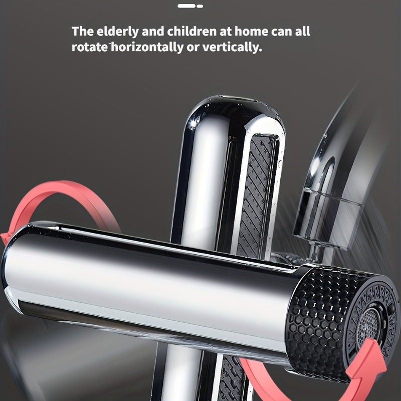 Modern 360° Rotating Faucet Nozzle Replacement Parts with 6 Spray Modes for Kitchen Sink, Metal and Plastic Materials, Splash-Proof Design, A Great Gift Idea