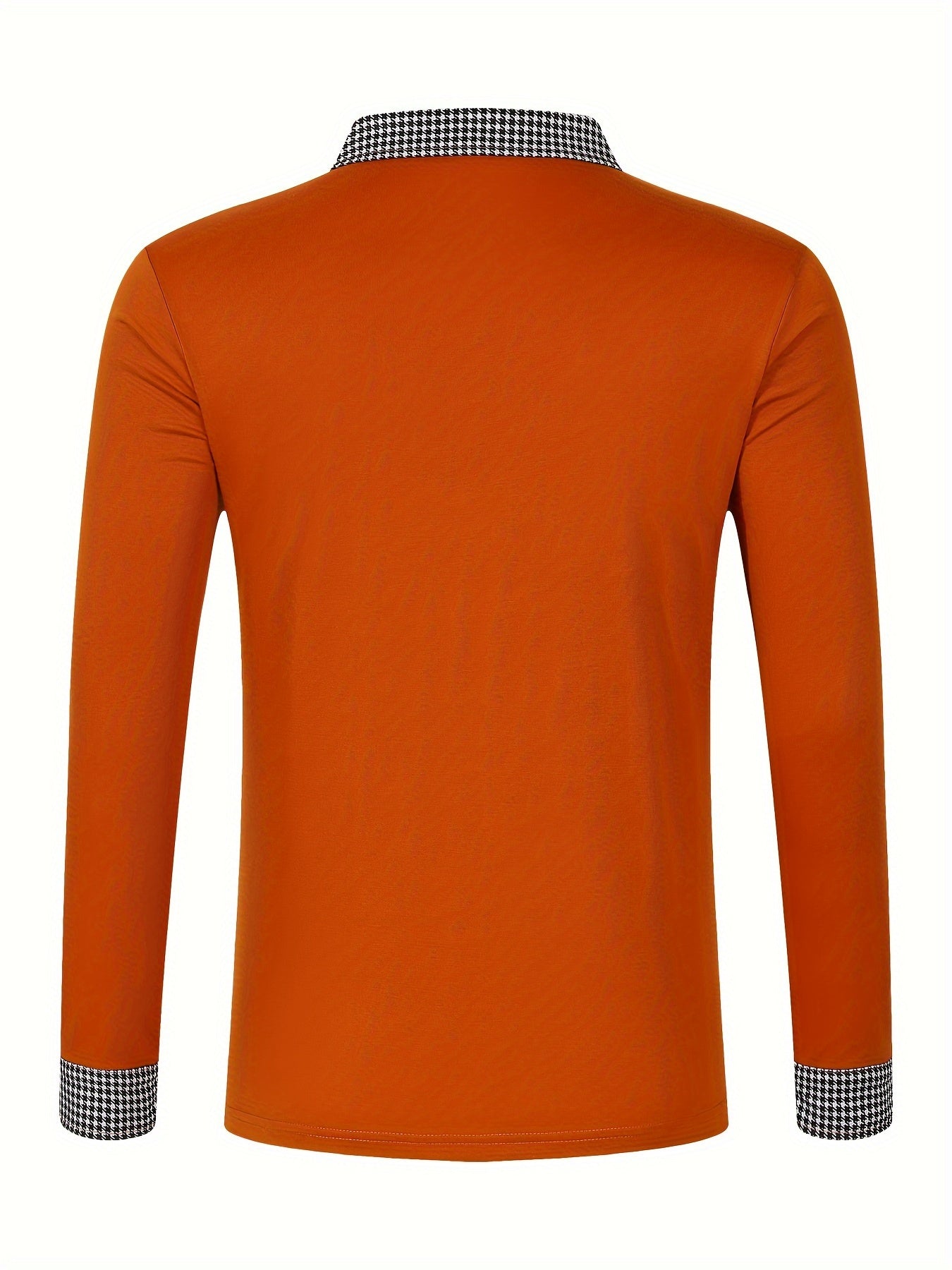 Men's Casual V-Neck Long Sleeve Rugby Shirt For Spring Autumn, Men's Clothing