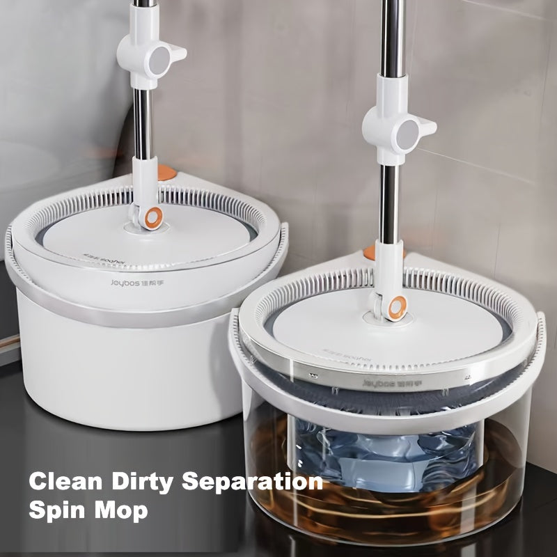 1 Set, Sewage Separation Hands-free Wash Mop And Bucket Set, With 2 Cloths, Household Rotating Floor Mop, Lazy Mop, Dust Removal Mop, Dry And Wet Use, Perfect For Home, Kitchen, Bathroom Floor, Cleaning Supplies, Cleaning Too