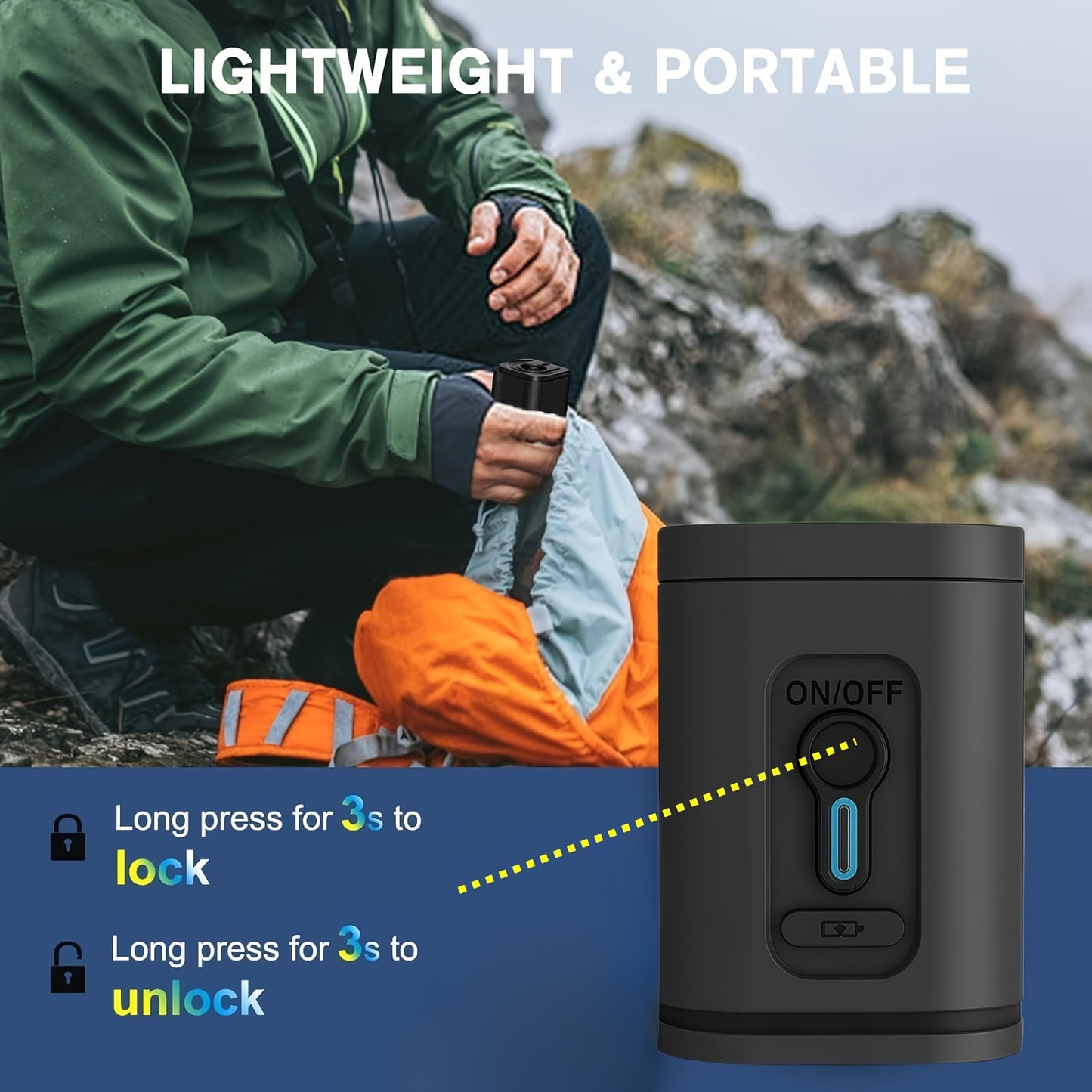 Outdoor Camping Electric Inflatable Pump, Portable Air Pump for Vacuum Compression Bags, Inflatable Sofa, Air Mattress, Boat, Swimming Ring Mini Quick Charge Black Version, USB Rechargeable Battery with 5 Nozzles., 30W