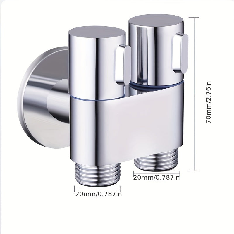 Versatile Wall-Mounted Spray Gun Set with Dual Stainless Steel Valves - Ideal for Bathroom, Pet Showers & More, Chrome Finish, Easy Installation, Fits G1/2 Hoses, Floor Cleaning Tool|Sleek Bathroom Fixture|Durable Alloy Const