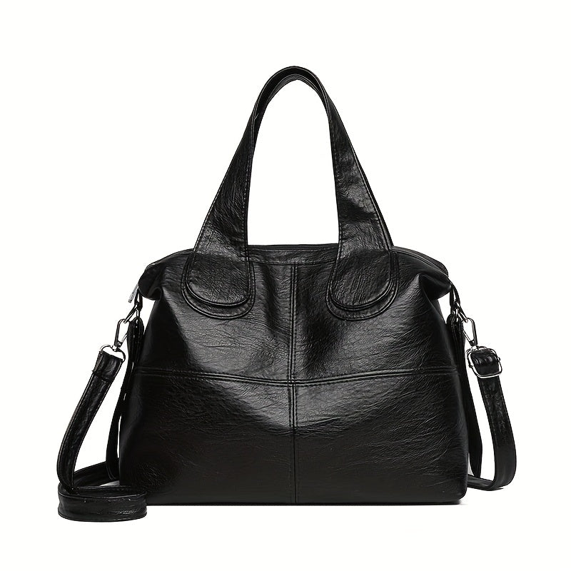 Women's Professional Tote Bag with Adjustable Shoulder Strap - Large Capacity Work Handbag, Zipper Closure, Purse for Office, Travel, Everyday - Available in Brown, Black, Beige, Gray, Camel - KINGANT, Durable Polyester Linin