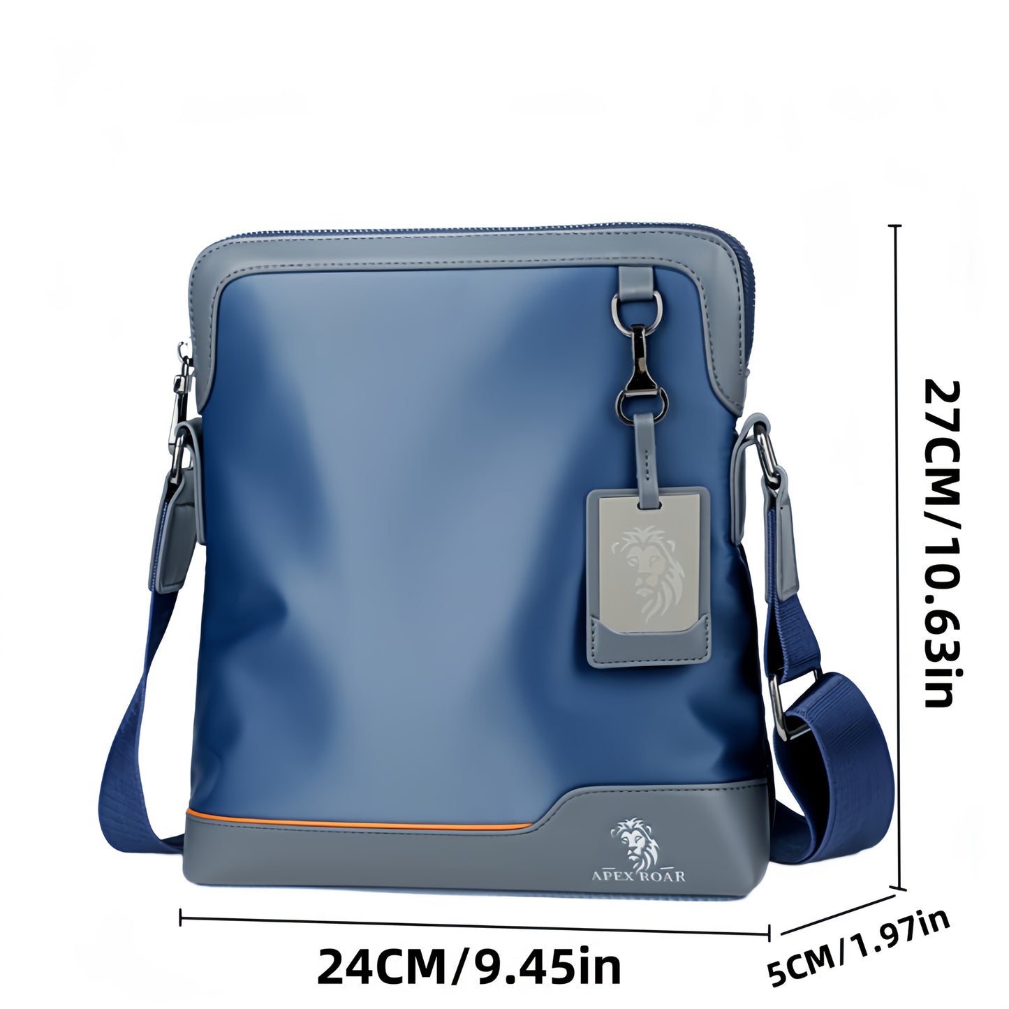Men'S Crossbody Bag with Tablet Compartment - Messenger Bag, Passport Holder & Adjustable Strap - Sleek Royal Blue - Durable Everyday Carry for Travel, Gym, Commute - Perfect Gift for Men (Halloween, Christmas) - Compatible w