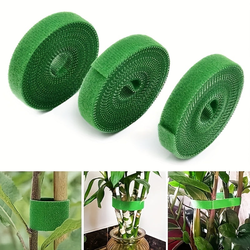 10-Meter Roll of Super Strong Adhesive Nylon Cable Ties - Reusable, Durable Straps for Garden Plant Bundling & Data Cord Management