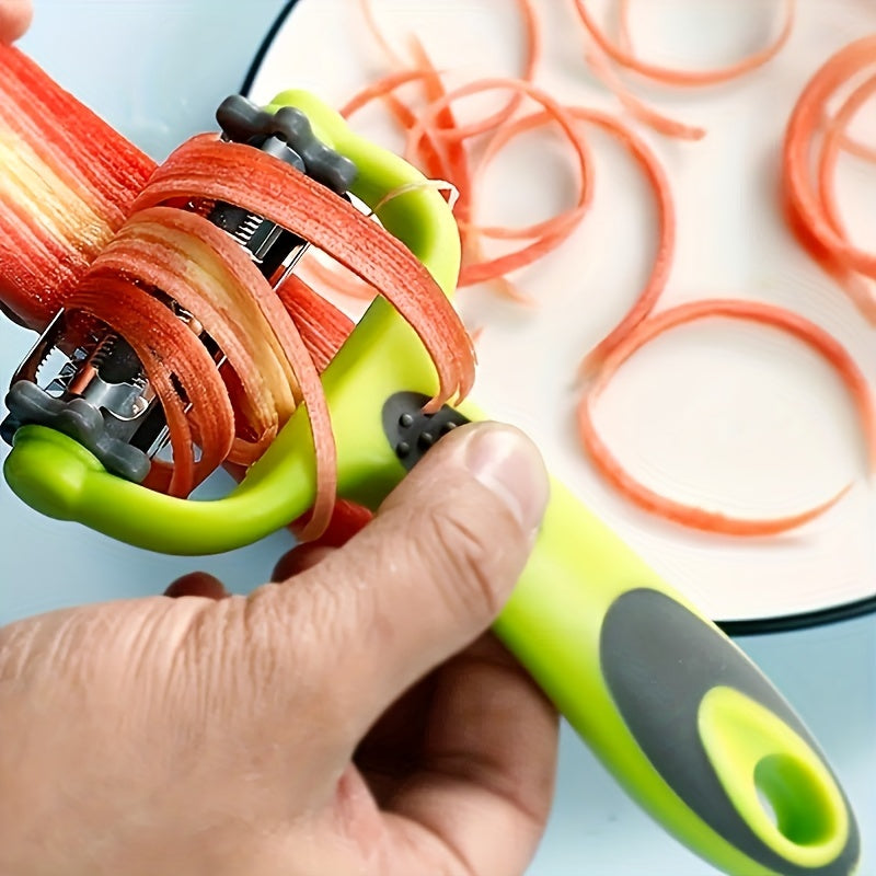 1pc, 3in1 Peeler, Fruit Peeler, Kitchen Vegetable Peeler, Potato Peeler, Vegetable Graters, Fruit Grater, Shredder, Multifunctional Vegetable Cutter, Melon Planer, Fruit Skin Scraper, Kitchen Tools, Kitchen Gadgets, Dorm Esse