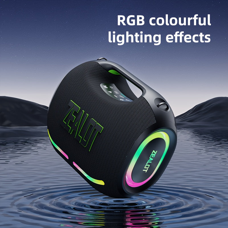 ZEALOT ZE01 120W High-power Wireless Speaker, Outdoor Portable, IPX5, And 4 Speakers, Built-in 24000mAh Battery, With RGB Color Lights, SD, USB, AUX, Internet Dual Pairing Function, Hands-free Calling, Supports Mobile Phones,
