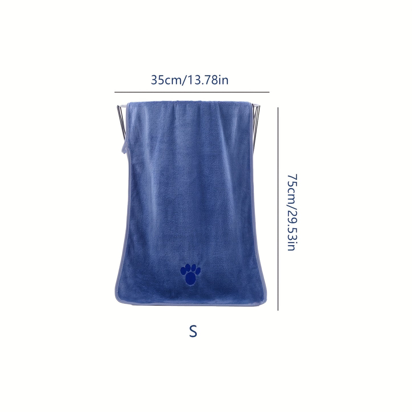 1pc Super Absorbent Dog Bath Towel With Adorable Embroidery - Gentle & Stylish Cleaning Solution For Your Furry Friend