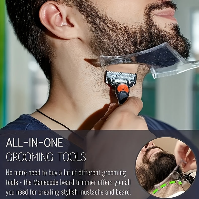 1pc Beard Ruler, Beard Styling Tool, Beard Styling Comb, Beard Template Styling Comb Father's Day Gift
