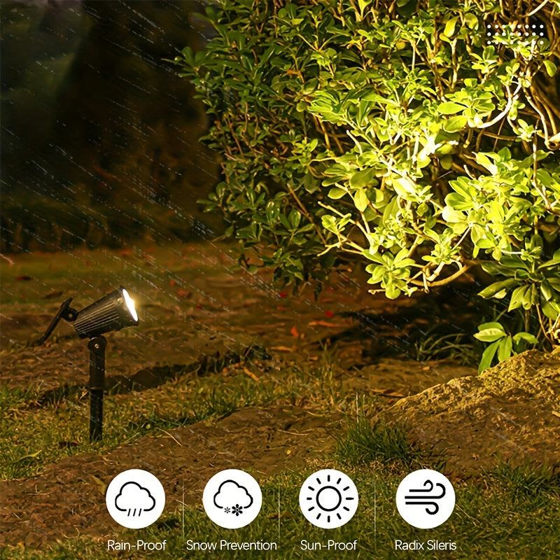 Solar Spot Lights Outdoor, Adjustable Auto On/Off Flag Pole Lights, Landscape LED Lighting Ground Light for Garden Pool Tree Pond and Yard