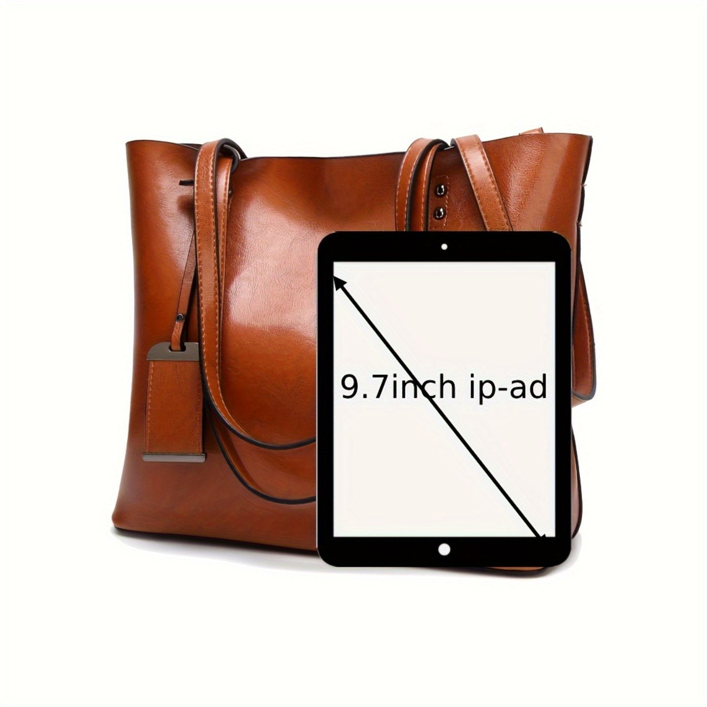 Women's Synthetic Handbag with Laptop Compartment & Detachable Strap - Golden-Tone Hardware, Zipper Closure, Spacious Work Bag for Travel, Business Meetings, Everyday Use - Available in Brown, Black, Red, Pink, Navy, Burgundy