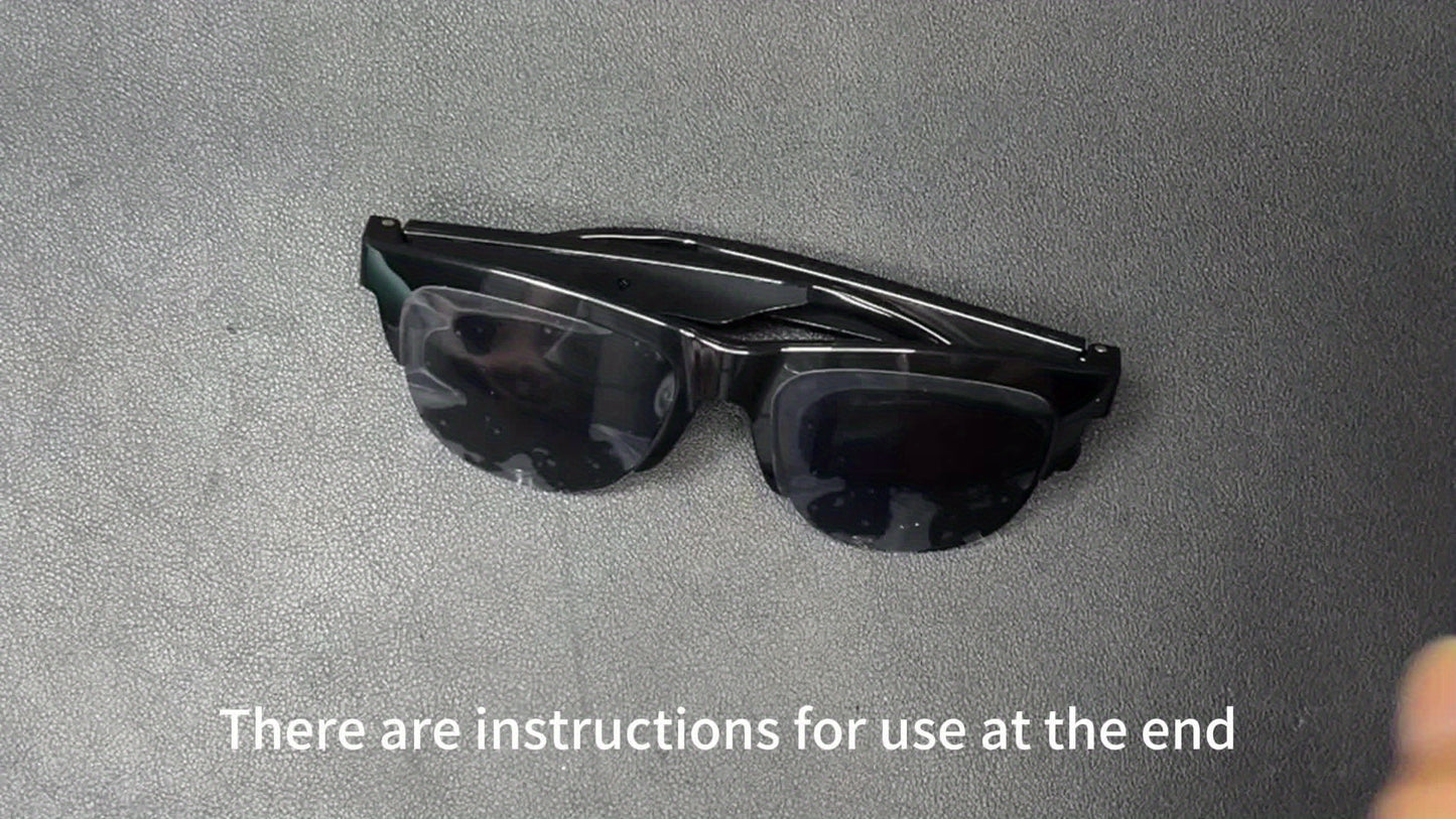 Smart Wireless 5.0 Sunglasses Multifunctional Glasses Wireless Call Play Music Outdoor Sports Headphones Rechargeable HIFI Sound Quality HD Lens Headphones Black Technology Unisex Touch Long Battery Life Anti-UV Lens