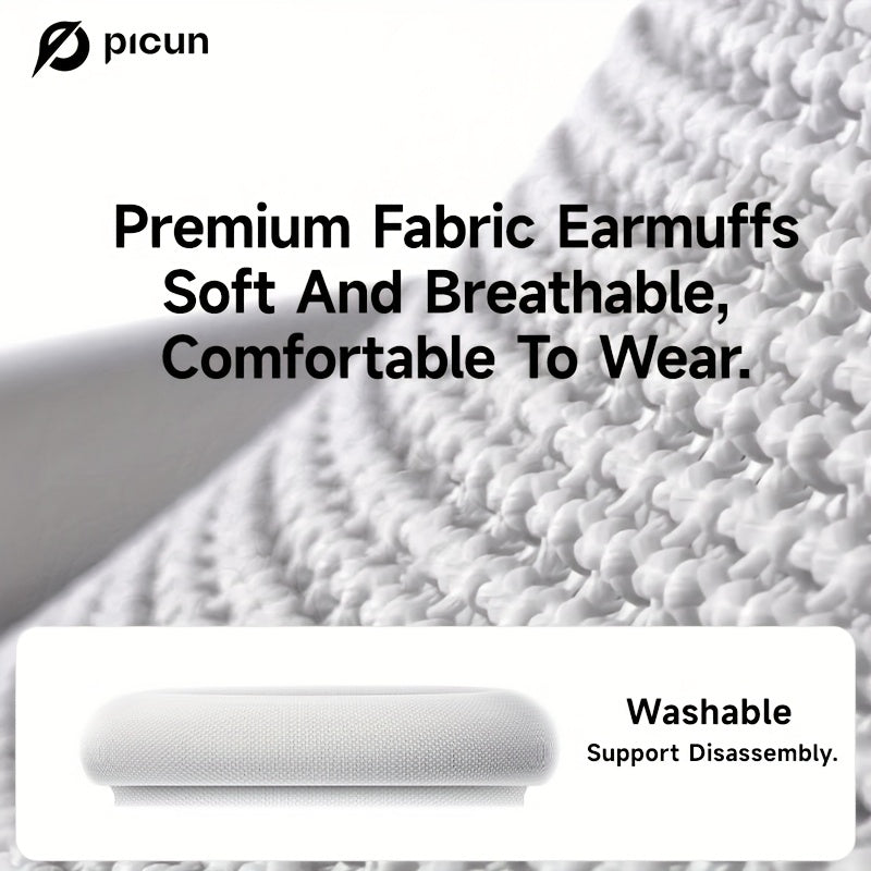 PICUN Wireless Headphones with Dynamic Head Tracking, -52dB ANC Noise Cancellation, 140Hrs Battery Life, Wireless 5.4, Wired/Wireless Switch, Double Connection & Multi-Mode Audio, Closed-back Design, Plastic Material, Compati