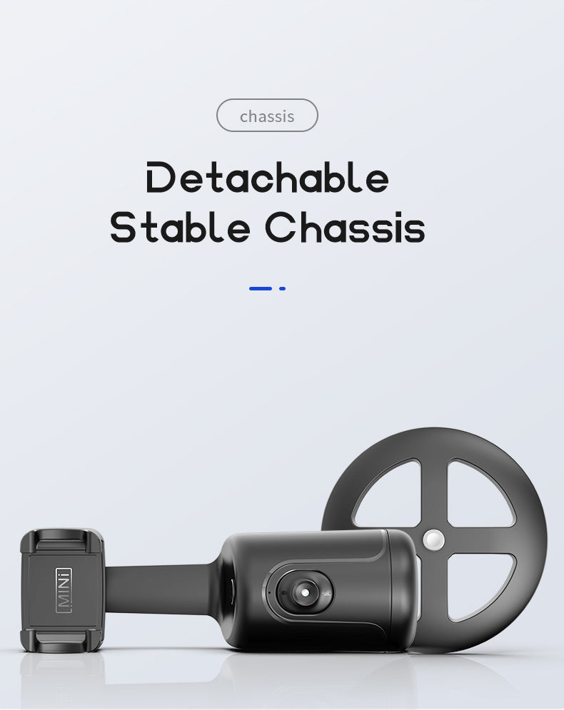 Compact 360° Auto Face Tracking Tripod & Selfie Stick - USB Rechargeable, Fast & Accurate for Vlogging, Live Streaming | Portable Smartphone Holder with Powerful Motor, Rotation, and App Control
