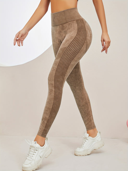 Women'S 3pcs High-Waisted Yoga Pants with Textured Surface, Stretchy & Comfortable - Beige, Black, Gray - Perfect for Fitness, Workouts & All-Season Wear, Workout Leggings | Minimalist Design | Stretchy Fabric