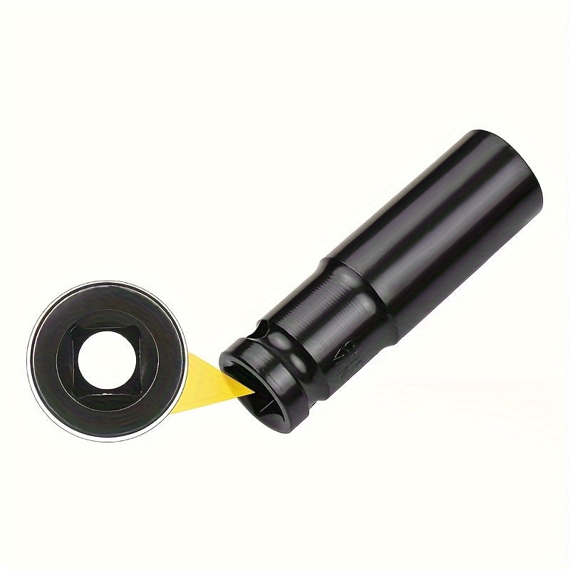 1/2" Electric Wrench and Socket Set - Heavy-Duty Pneumatic Wind Gun with Hexagonal Long Head for Efficient Auto Repair, Maintenance, and DIY Projects - Durable Hardware Tools for Professionals and Homeowners