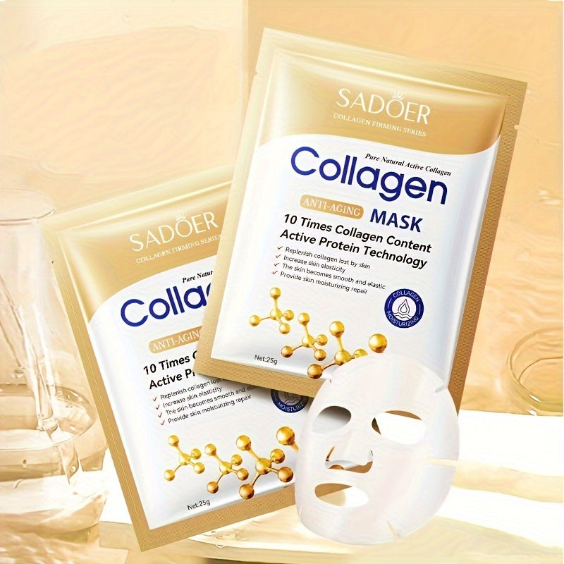 Collagen Facial Mask Moisturizing, Firming, Brightening, Hydrating, Four Seasons Hydrating Mask, Skin Care, Cosmetics