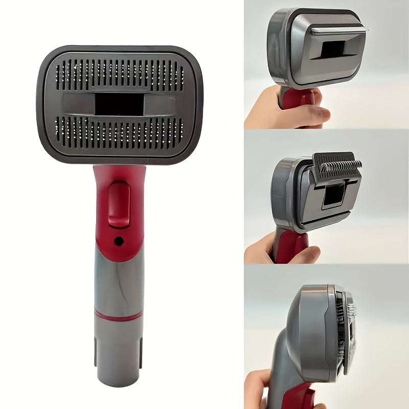 Groom Tool Kit For Dyson Vacuums, Pet Dog Brush Hair Vacuum Attachment For Dyson V7/8/10/11/15, Suitable For Long Or Medium Haired Dogs, Vacuum-Assisted Dog Groomer & Self-Cleaning Mess-free Grooming