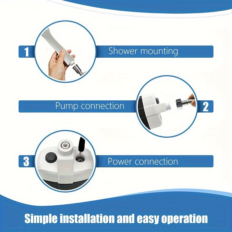 Portable Shower Camping Travel Shower, RV Travel Home Travel Garden Water Handheld Camp Shower Pump-Water Filtration System (4 to 5 Liter Water Flow Per Minute) RV Exterior Showers