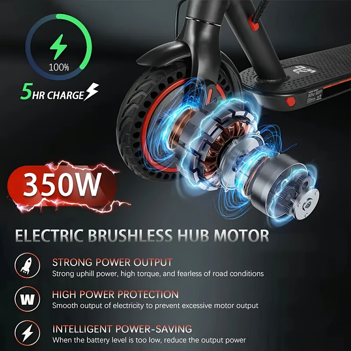 Ride The Urban Wave! Our 350W Electric Scooter Adds Zest To City Travel. Effortlessly Reach 20KM/H. With A 15-26 Miles Range, It'S Food Delivery'S Dream Ride, Ensuring Swift, Seamless Trips Every Time