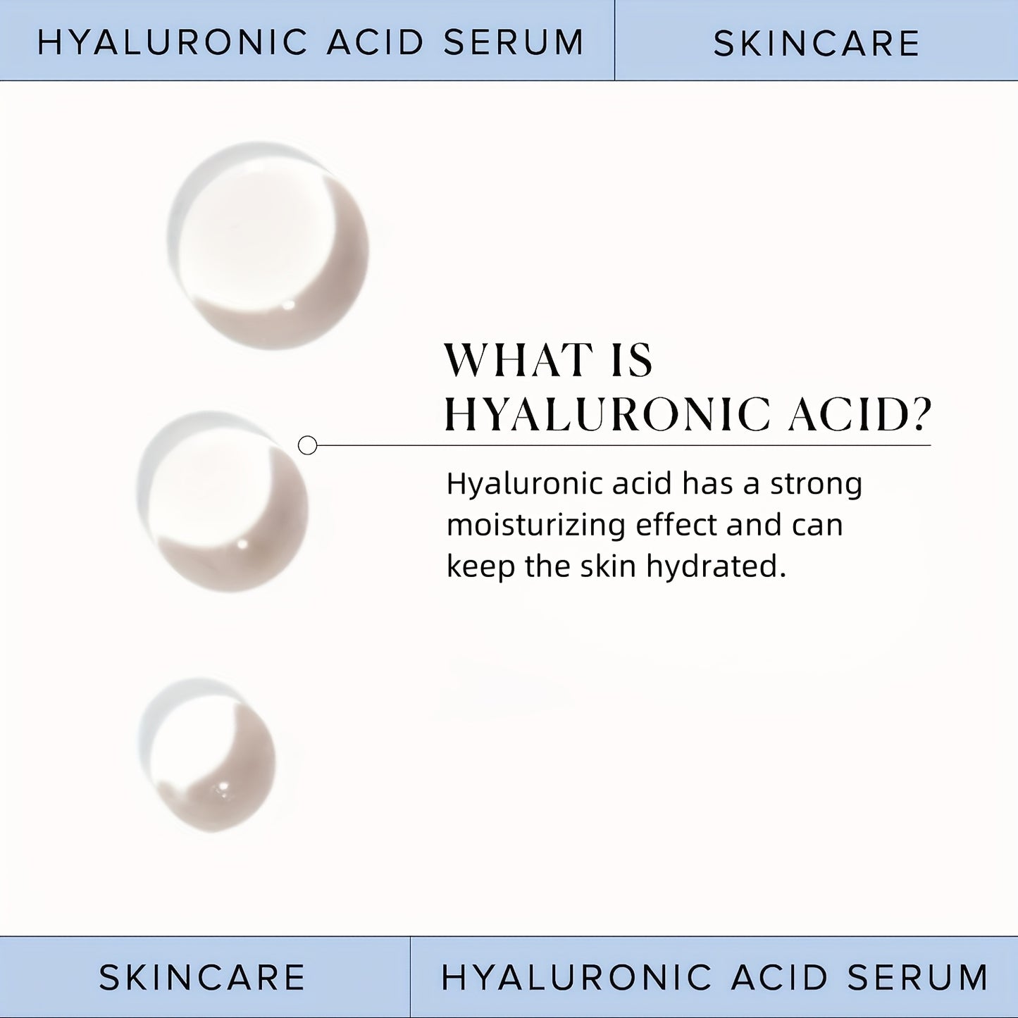 Pure Hyaluronic Acid Serum - With Plant Squalene Intense Hydration Skin Care Solution - 1 FL. OZ. (30 ML) For Youthful, Radiant Skin