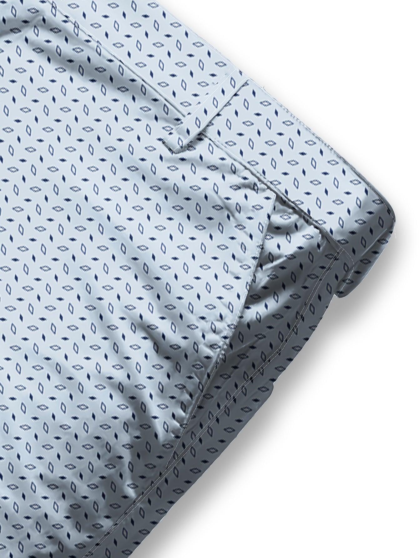 Men'S Slim-Fit Casual Summer Shorts with 3D Digital Print - Light Blue, Button Detail, Non-Stretch Fabric, Perfect for Beach or Poolside Relaxation, Beach Shorts | Button Detail Shorts | Nonstretch Fabric