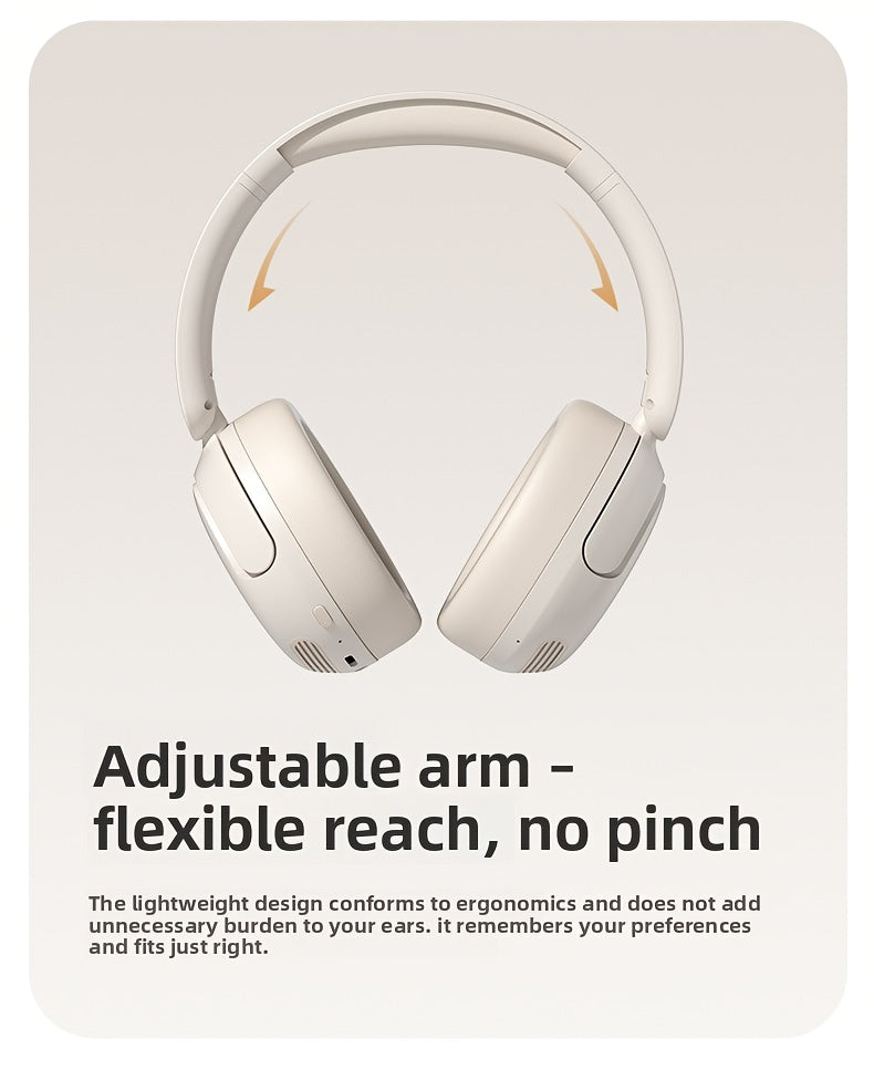 For Philips Wireless Over-Ear Headphones with ANC Noise Cancelling, 35-Hour Playtime, Foldable & Lightweight BT 5.4, USB-C Charging, High-Resolution Audio, Microphone, Heavy Bass - Ideal For Travel, Office, Mobile Phone, Comp