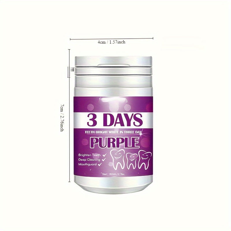 Purple Teeth Whitening Powder - Deep Clean & Polishing, Breath Freshener for Daily Oral Care